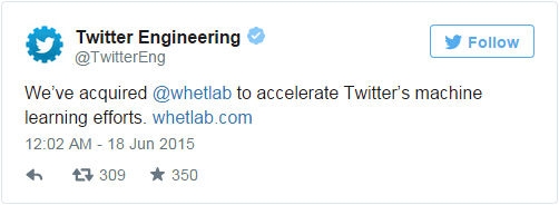 收购Whetlab，Twitter也玩人工智能